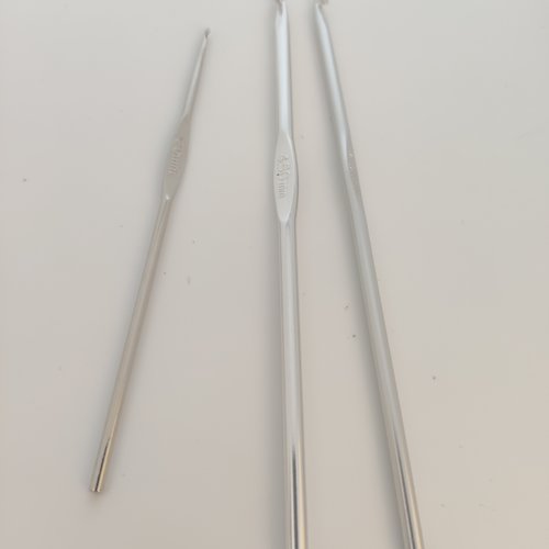 Lot de 3 crochets inox gris