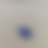 Deux perles gouttes lisses en verre tchèque en cristal de couleur bleue