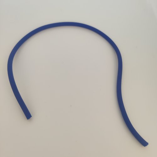 Tube 5mm creux en cahoutchouc  bleu nuit  bracelet rubber tube hollow bracelet en caoutchouc