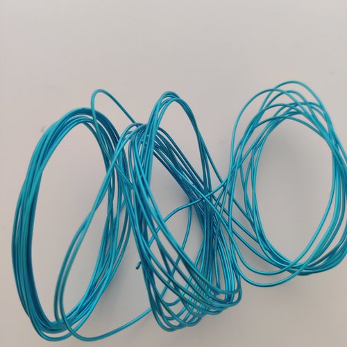 1m de fil en aluminium de couleur bleue anodisée, 2mm