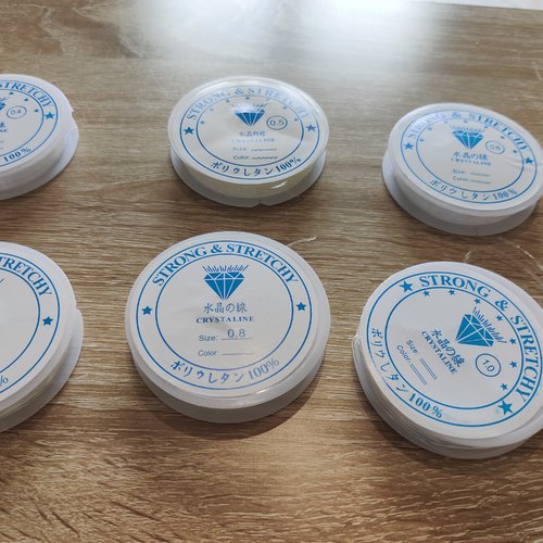 Bobine   fil élastique cristal transparent