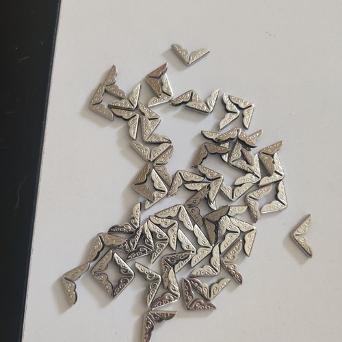 16 coins de livre en métal couleur argent, protecteur d'angle, décoratif pour scrapbook, album photo,