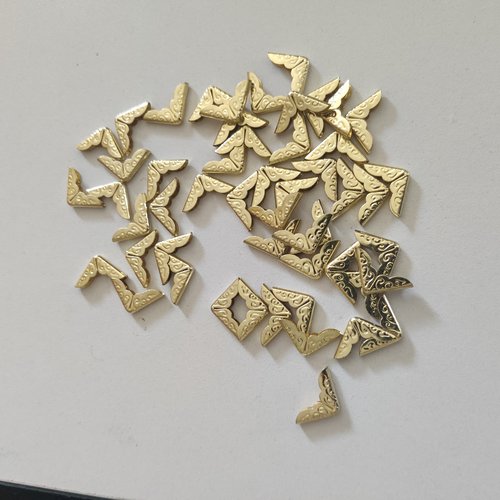 12 coins de livre en métal couleur or protecteur d'angle, décoratif pour scrapbook, album photo,