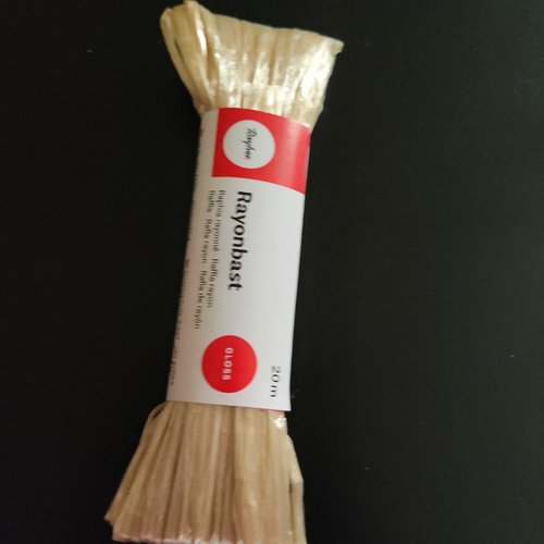 Lot raphia rayonné beige brillant 20m