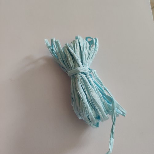 Chutes de 2m18 de raphia bleu mat