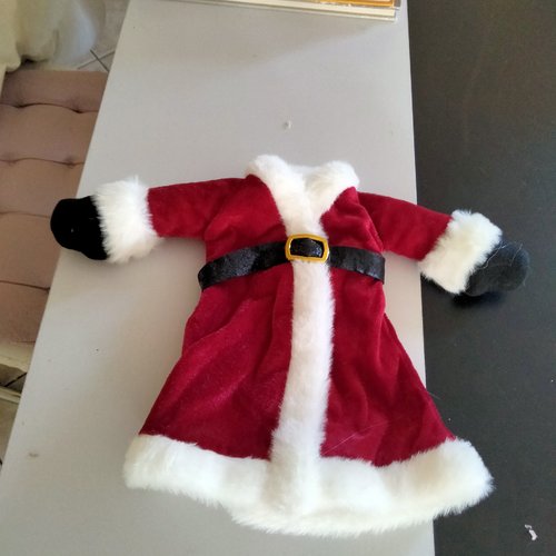 Manteau pour poupée rouge et blanc