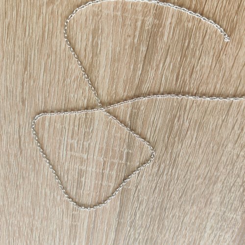 Chaine rolo 1mm en acier inoxydable argent