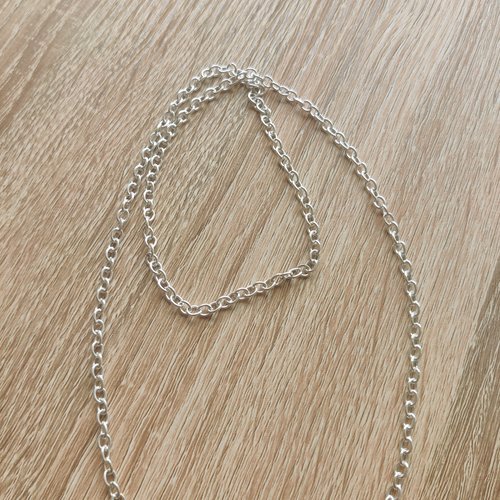 Chaine rolo 4mm en acier inoxydable argent