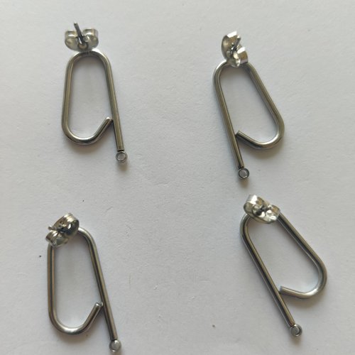 3 longues paires  support de boucles d'oreilles laiton or ou argent mat pour breloque