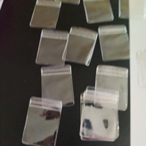 Lot de 10 petites pochettes à zip plastique