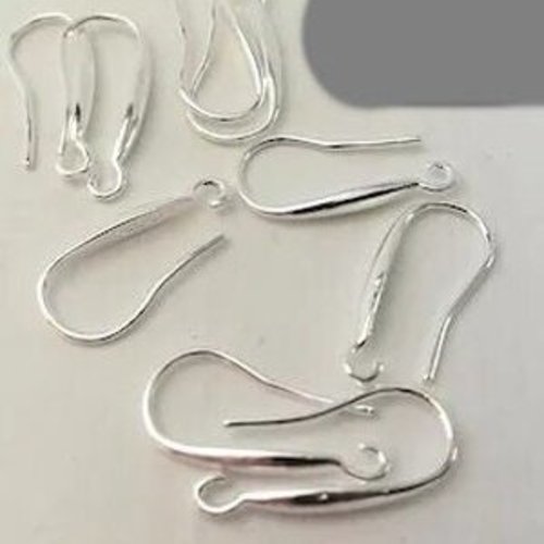4 paires  de crochets en argent 925 pour boucles d'oreilles