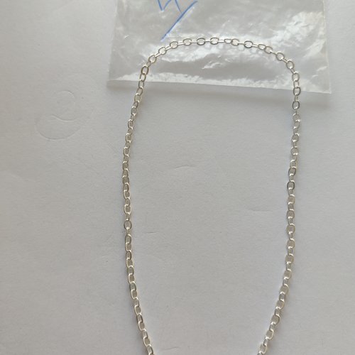 4m chaine rolo 1.50mm  en acier inoxydable argent