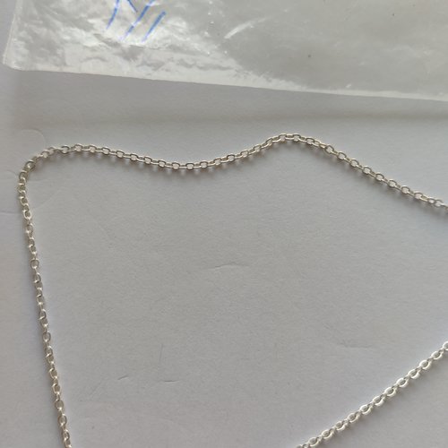 4m chaine rolo 1mm en acier inoxydable argent