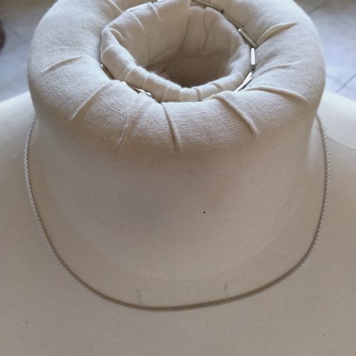 Collier chaine maille serpentine argent 925 43cm