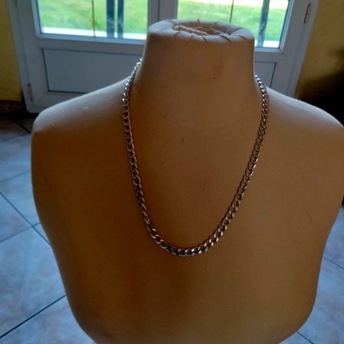 Collier sautoir plaqué argent