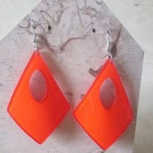 Boucles d'oreilles design fantaisie en acrylique