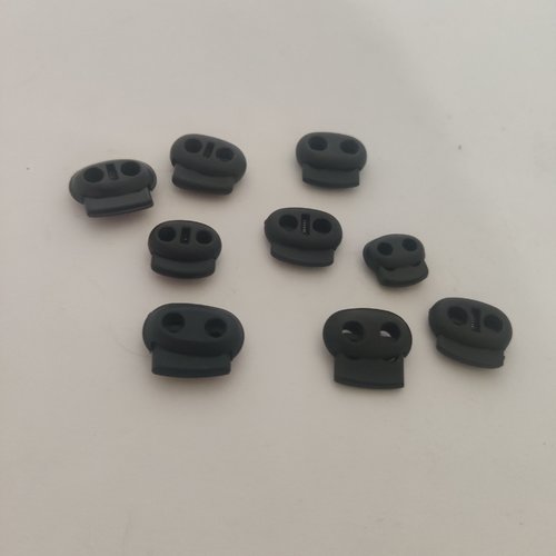 Lot de 9 serre cordon double attache cordon ovals noirs et bleus