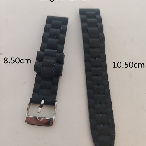 Bracelet montre en silicone noir homme