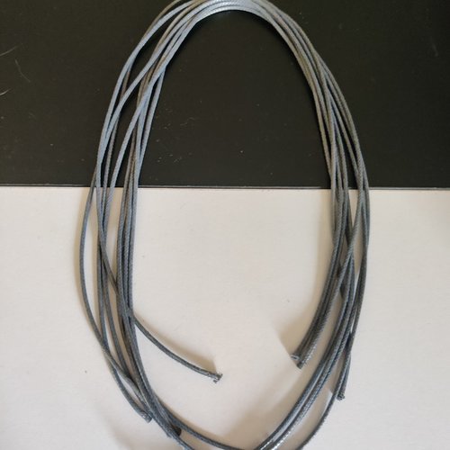 Lot de cordons en cuir gris