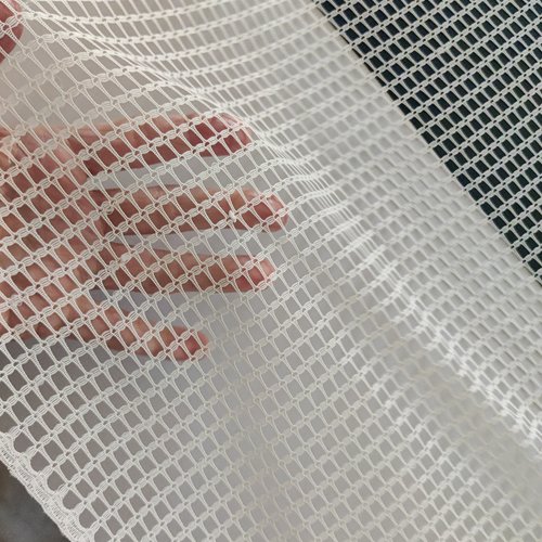 Lot de 2 tissu en polyester ajouré blanc