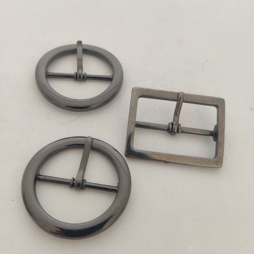 Lot de 3 boucles ceintures noires