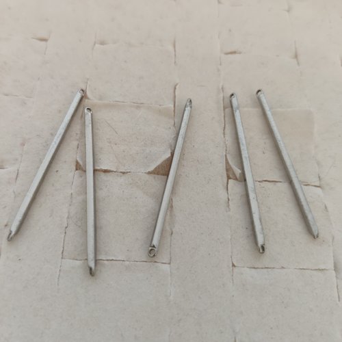 Lot de 10 tiges acier vieilli