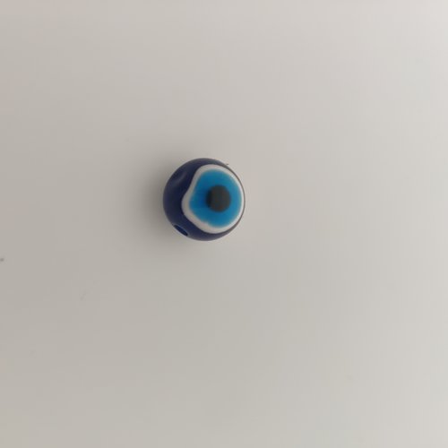 Perle bleu mauvais oeil de 12mm