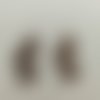 Boucles d'oreilles bois et acier or