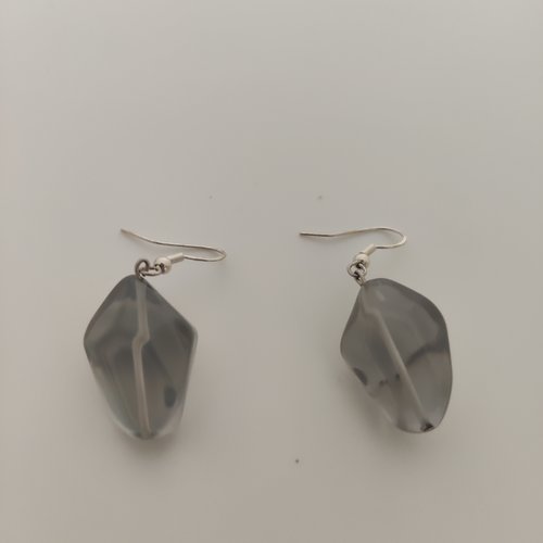 Boucles d'oreilles perle en verre bleu