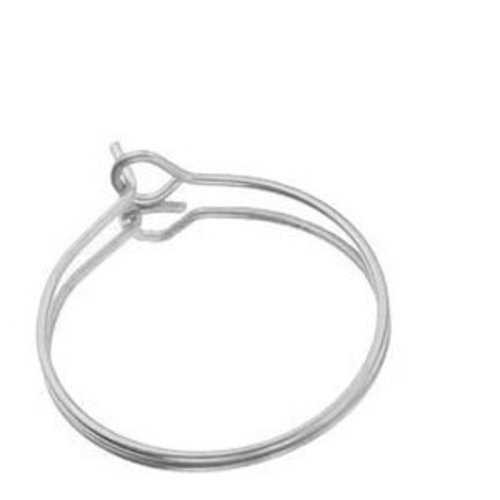 Boucles d'oreilles anneaux créoles acier argenté mat