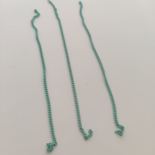 Lot de 12 chainettes acier vert