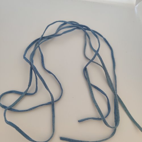 Lot de 2 cordons nubuck bleu