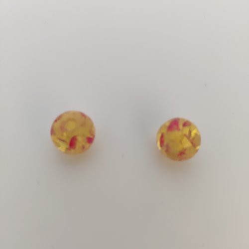 Lot de 2 perles ambre de 10mm