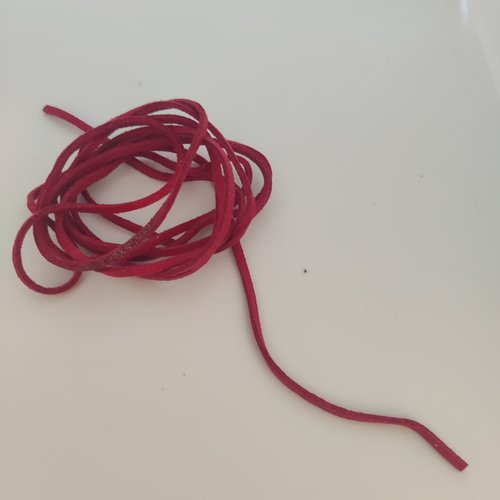 Cordon nubuck bordeau