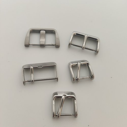 Lot de 5 boucles à ardillon inox pour bracelet montre
