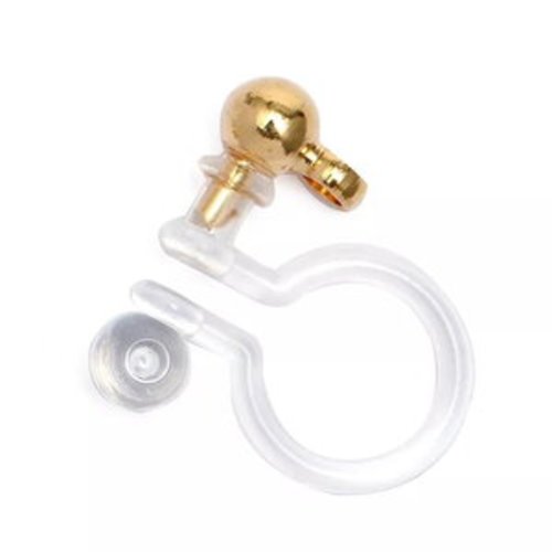 Une paire de clip en résine pour boucles d’oreilles, clip auriculaire en résine invisible avec pour oreilles non  percée