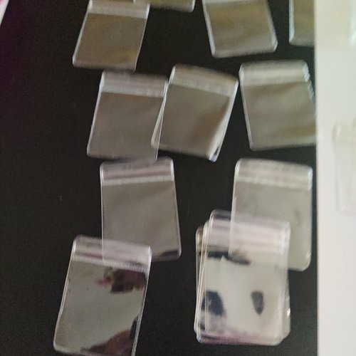 Lot de 5 petites pochettes à zip plastique