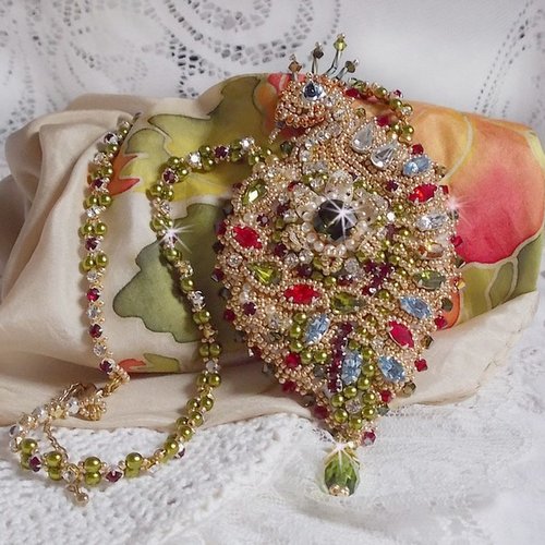 Collier Les Perles de Cocotte-Charm oiseau main image 1