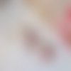 Boucles d’oreilles rose irisé avec des pendentifs facettés en verre de bohème rose, coupelles et crochets argent 925/1000
