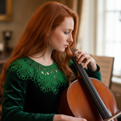 Collier en dentelle tricoté pour femmes / col blanc 100% coton,