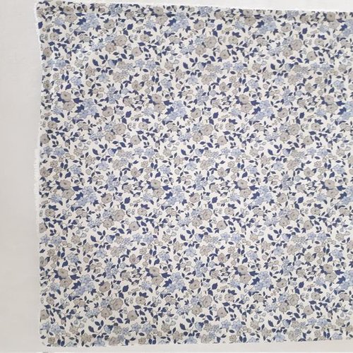 Serviette de table lavable pour enfant motifs fleurs bleues