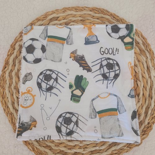 Serviette de table lavable motif foot