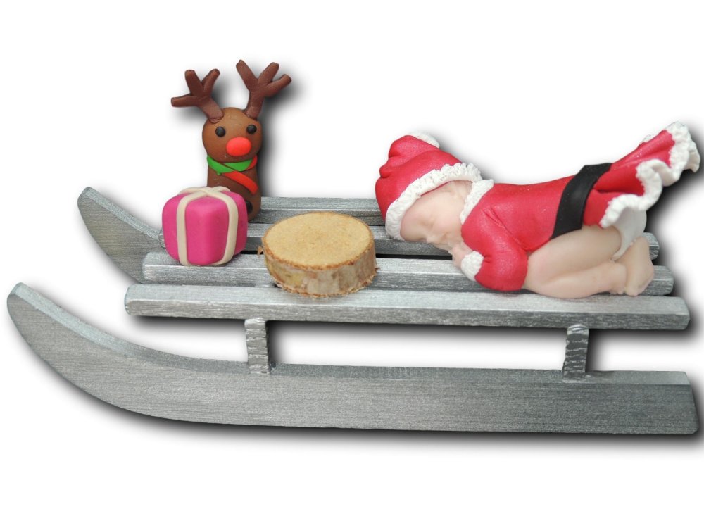 Traineau Renne Et Bebe Mere Noel Personnalisable Un Grand Marche