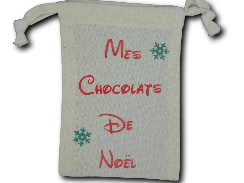 Mini Sac "Mes Chocolats De Noël" Et Ses Petits Flocons - Un Grand Marché