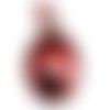 Boule de noël en verre rouge brillant à personnaliser