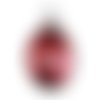 Boule de noël en verre rouge foncé mat à personnaliser
