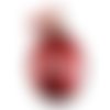 Boule de noël en verre rouge cerise brillant à personnaliser