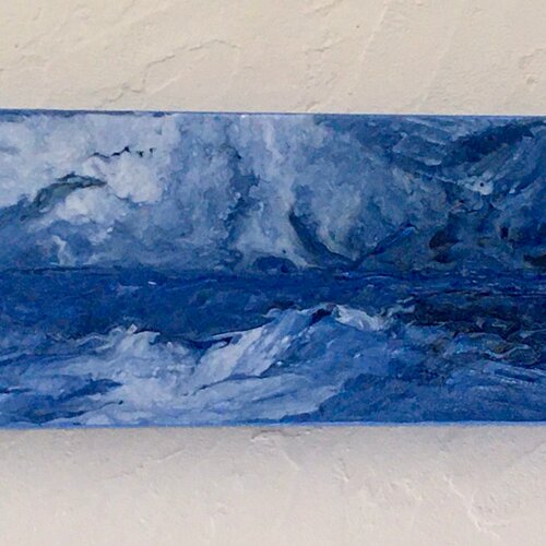 Peinture abstraite - mer - tempête - acrylique -