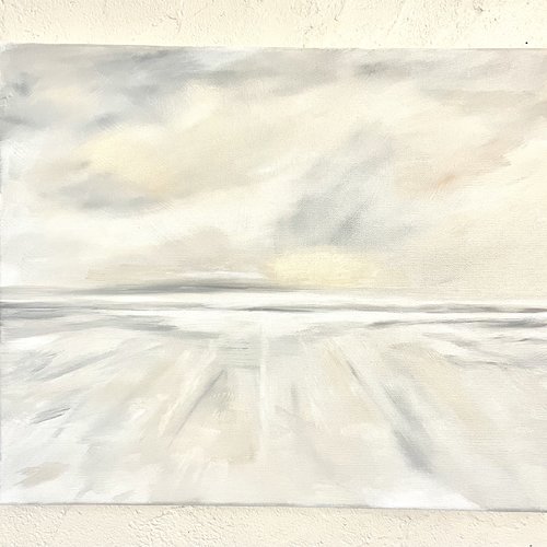 Peinture abstraite à l’huile - la mer