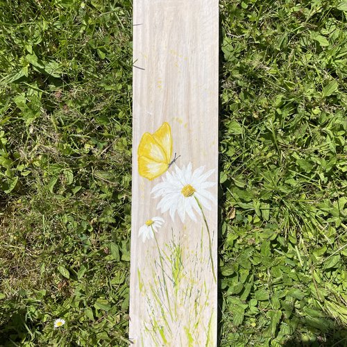 Peinture sur bois - fleurs